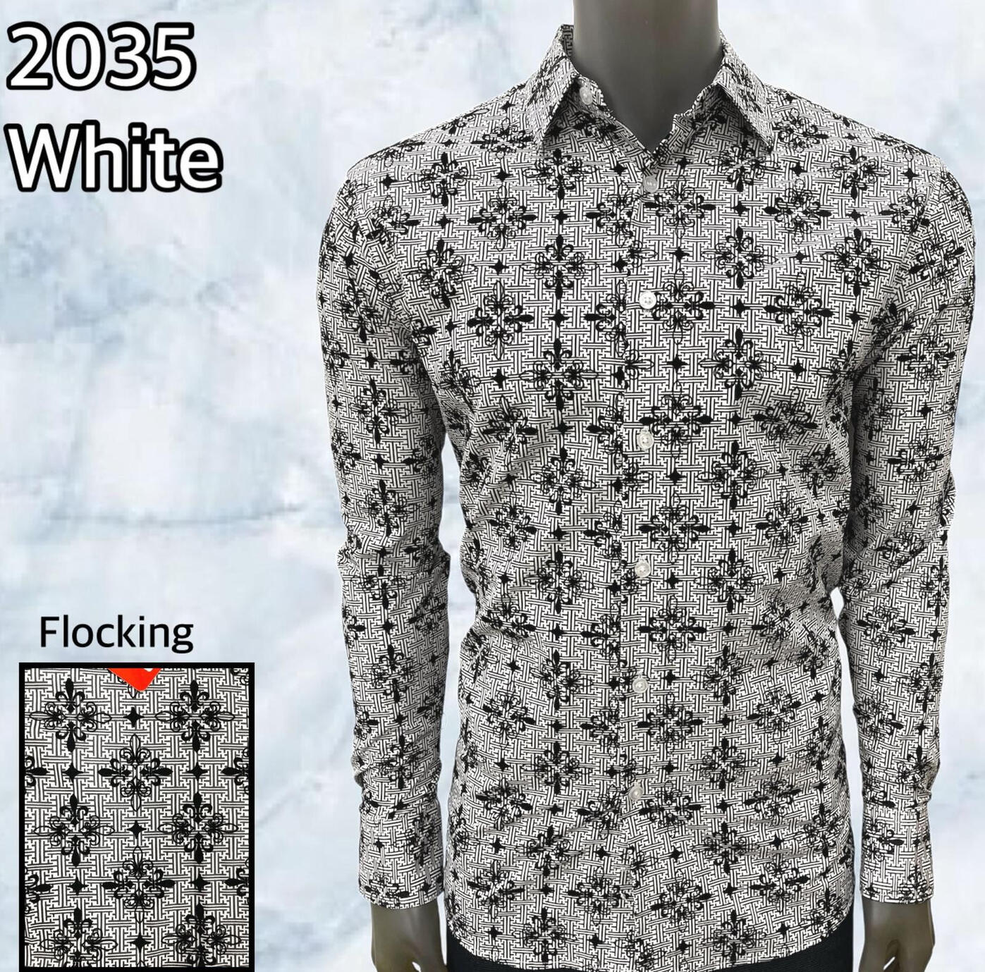Flocked White Shirt